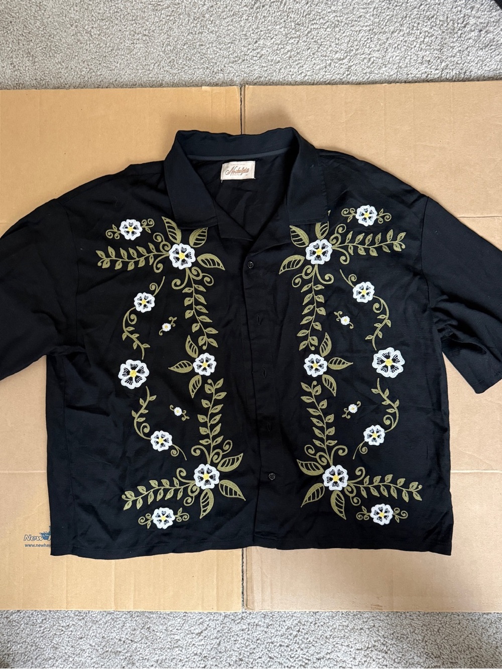Nostalgia Black Shirt with Cream Brand Patch